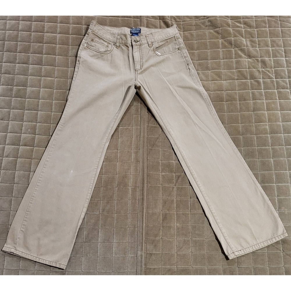 Polo Jeans Company Size 10 Womens Pants Slim Casual Brown Flawed